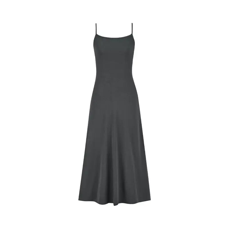Women'S Sleeveless Spaghetti Strap Midi Dress Hepburn Style French Pure Desire Bodycon Flare Dress Casual Vacation Beach Outfit